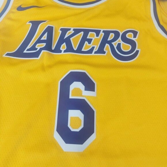 Nike Los Angeles Lakers Swingman Jersey Mens XL LeBron James #6 Icon Edition - Picture 3 of 10